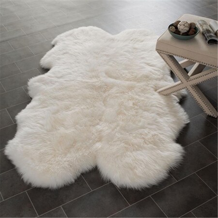 Safavieh 4 x 6 ft. Small Rectangle White Sheepskin Shag Rug SHS121A-4